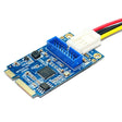 MINI PCI-E to USB 3.0 Front 19 Pin Desktop PC Expansion Card with 4 Pin Power Connection Port (Blue) -  by PMC TechLife | Online Shopping South Africa | PMC TechLife | Buy Now Pay Later Mobicred