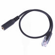 3.5mm Jack to RJ9 PC / Mobile Phones Headset to Office Phone Adapter Convertor Cable, Length: 32cm(Black) - Others by PMC TechLife | Online Shopping South Africa | PMC TechLife | Buy Now Pay Later Mobicred