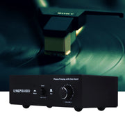 B855 LINEPAUDIO Phone Prephonograph Signal Amplifier with Auxiliary Input and Volume Control (Black)