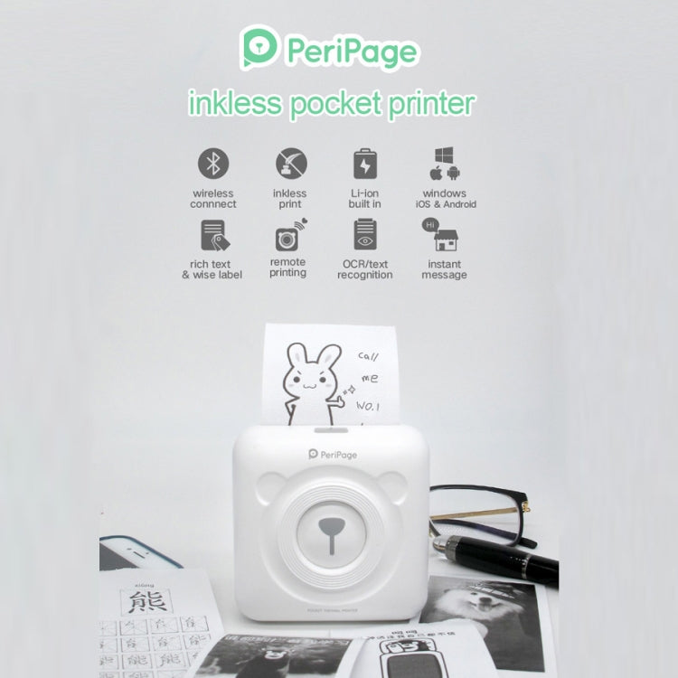 Peripage A6 Portable Inkless Pocket Thermal Bluetooth Printer(Pink)