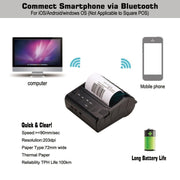 POS-8003 Portable Thermal Bluetooth Ticket Printer���Max Supported Thermal Paper Size���80x50mm
