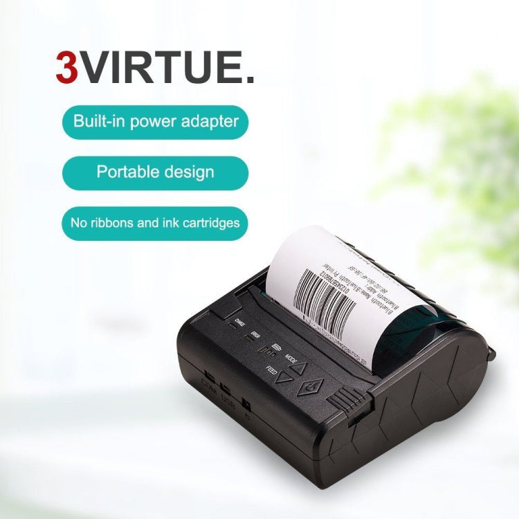 POS-8003 Portable Thermal Bluetooth Ticket Printer���Max Supported Thermal Paper Size���80x50mm