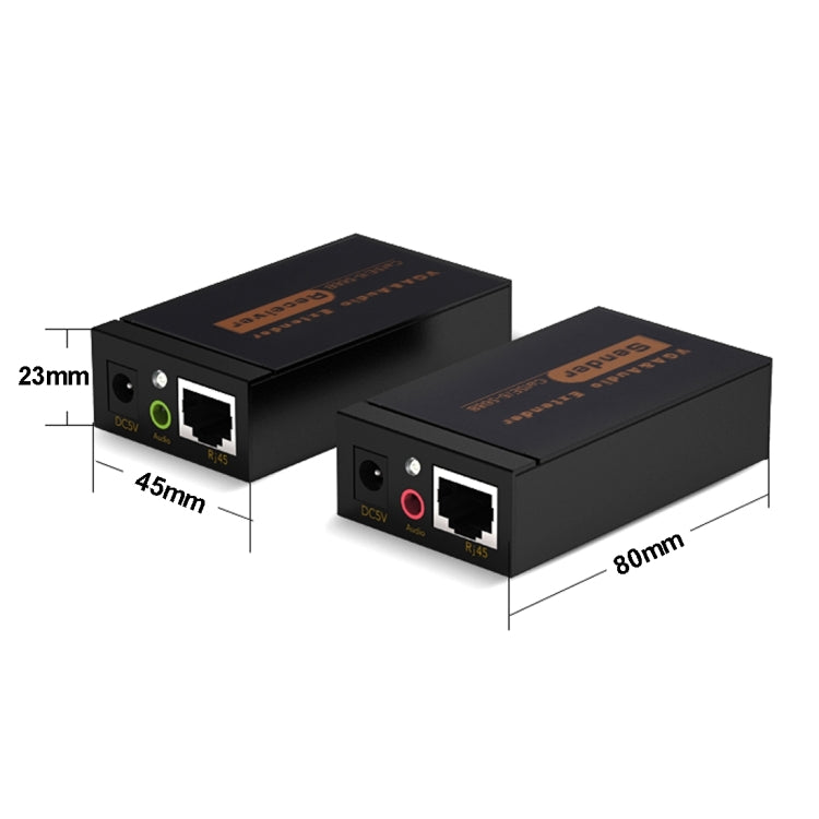 VGA & Audio Extender 1920x1440 HD 100m Cat5e / 6-568B Network Cable Sender Receiver Adapter, UK Plug