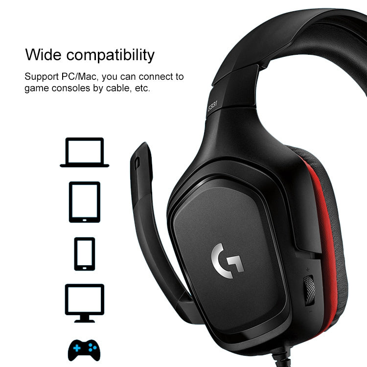 Logitech G331 Dolby 7.1 Surround Sound Stereo Folding Noise Reduction Competition Gaming Headset