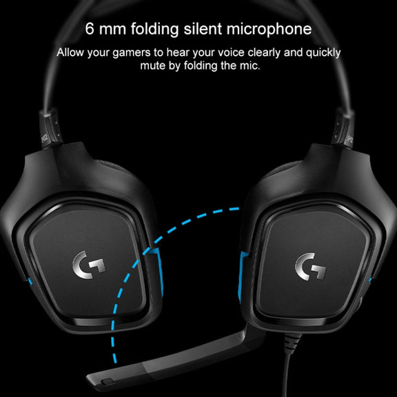 Logitech G431 Dolby 7.1 Surround Sound Stereo Folding Noise Reduction Competition Gaming Headset