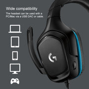 Logitech G431 Dolby 7.1 Surround Sound Stereo Folding Noise Reduction Competition Gaming Headset