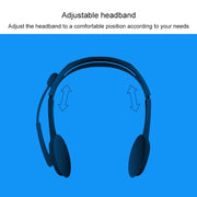 Logitech H110 Dual 3.5mm Audio Plugs Stereo Headset