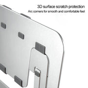 Laptop Height Extender Holder Stand Folding Portable Computer Heat Dissipation Bracket, Size: 22.3x23.5x1.3cm (Silver)