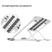 Laptop Height Extender Holder Stand Folding Portable Computer Heat Dissipation Bracket, Size: 22.3x23.5x1.3cm (Silver)
