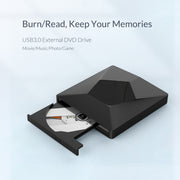 ORICO DVD-XD007 Portable USB 3.0 Interface External CD DVD Optical Drive CD/DVD-RW Recorder