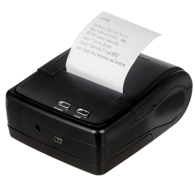 QS-5802 Portable 58mm Bluetooth Receipt 8-pin Matrix Printer(Black)