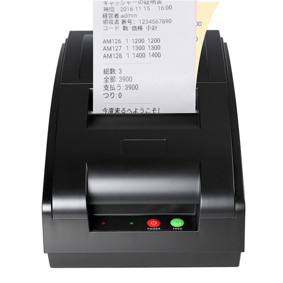 QS-7601 Portable 76mm Bluetooth Receipt 9-pin Matrix Printer(Black)