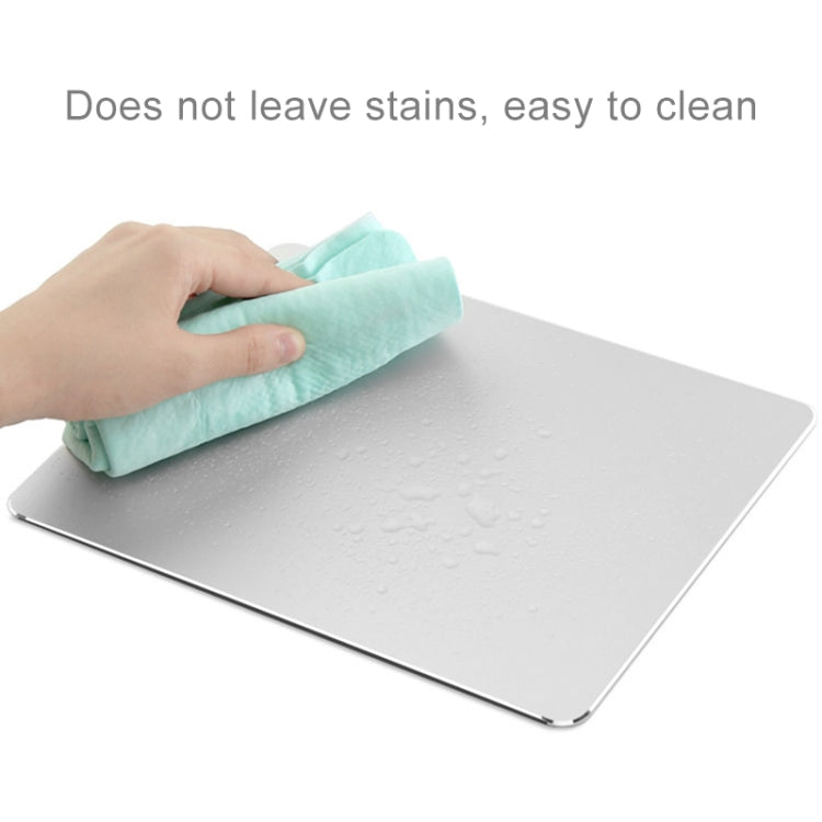 Aluminum Alloy Double-sided Non-slip Mat Desk Mouse Pad, Size : M(Black)