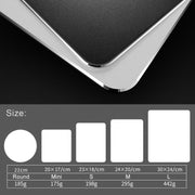 Aluminum Alloy Double-sided Non-slip Mat Desk Mouse Pad, Size : M(Silver)