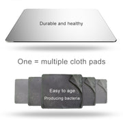 Aluminum Alloy Double-sided Non-slip Mat Desk Mouse Pad, Size : L(Black)