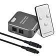 EMK SPDIF/TosLink Digital Optical Audio 3x1 Switcher with IR Controller (Grey) - free shipping - PMC TechLife - Order now!