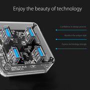 ORICO MH4U-100 USB 3.0 Transparent Desktop HUB with 100cm Micro USB Cable