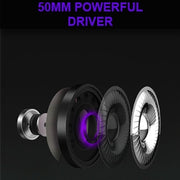 SADES AH-68 3.5mm Plug Wire-controlled E-sports Gaming Headset with Retractable Microphone, Cable Length: 2m(Black purple)