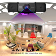 HXSJ S5 1080P Adjustable HD Video Webcam PC Camera with Microphone(Black)