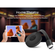MiraScreen G2 Wireless WiFi Display Dongle Receiver Airplay Miracast DLNA 4K UHD RK3660 TV Stick for iPhone, Samsung, and other Smartphones (Black)
