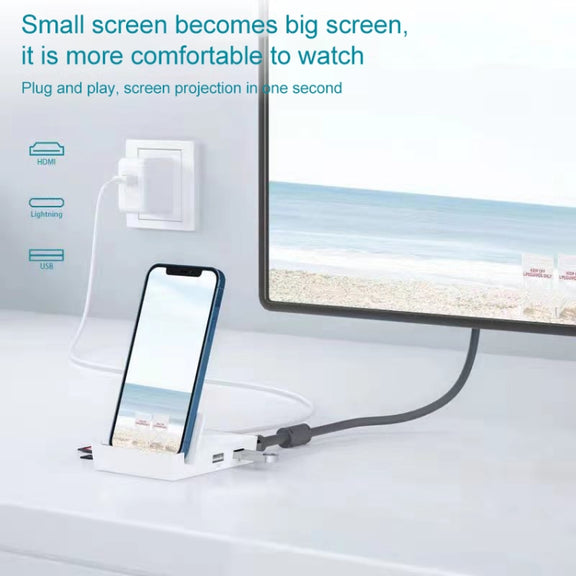 THT-020-1 Multi-functional HD Display Screen Converter with Charging Base