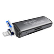 118 2 in 1 USB + 8 Pin Interfaces USB Flash Disk / Memory Card OTG Card Reader for IOS System Mobile Phone / Computer (Dark Gray) - U Disk & Card Reader by PMC TechLife | Online Shopping South Africa | PMC TechLife | Buy Now Pay Later Mobicred