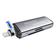 118 2 in 1 USB + 8 Pin Interfaces USB Flash Disk / Memory Card OTG Card Reader for IOS System Mobile Phone / Computer (Light Grey) - U Disk & Card Reader by PMC TechLife | Online Shopping South Africa | PMC TechLife | Buy Now Pay Later Mobicred