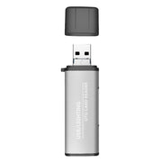 118 2 in 1 USB + 8 Pin Interfaces USB Flash Disk / Memory Card OTG Card Reader for IOS System Mobile Phone / Computer (Light Grey)