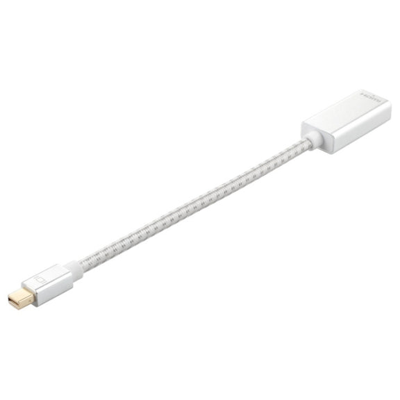 Mini DP to 1080P HD HDMI PP Yarn Woven Net Adapter Cable (Silver)