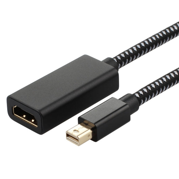 Mini DP to 1080P HD HDMI PP Yarn Woven Net Adapter Cable (Silver)