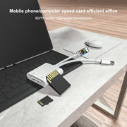NK-101Y ST Pro 8 Pin + USB-C / Type-C to SD / TF Card Camera Adapter