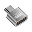USB 2.0 Female to Type-C Male Adapter (Silver) - Cable & Adapters by PMC TechLife | Online Shopping South Africa | PMC TechLife | Buy Now Pay Later Mobicred