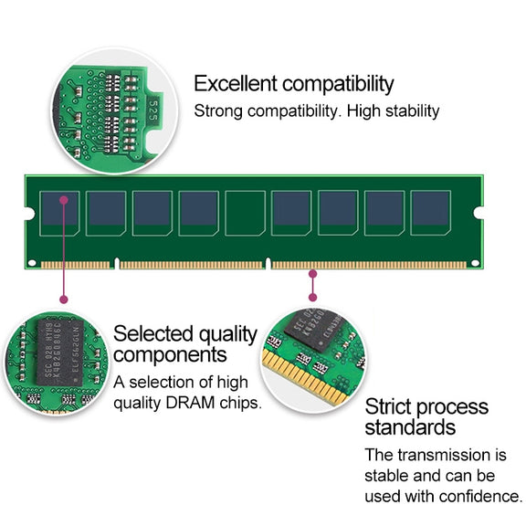 JingHai 1.5V DDR3 1333 / 1600MHz 4GB Memory RAM Module for Desktop PC