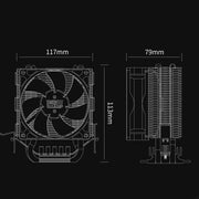 Red Sea Mini Computer CPU Mute Radiator