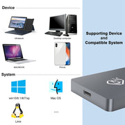 Rocketek CR325 USB3.1 Gen2 CFexpress Type B Card Reader (Silver Grey)
