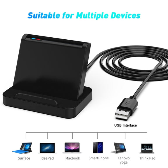 Rocketek SCR816 USB2.0 CAC / SIM / IC / ATM Smart Card Reader (Black)