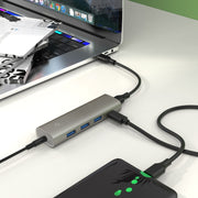 Rocketek HC466 USB3.2 Gen2 Type-C 4 in 1 HUB Adapter