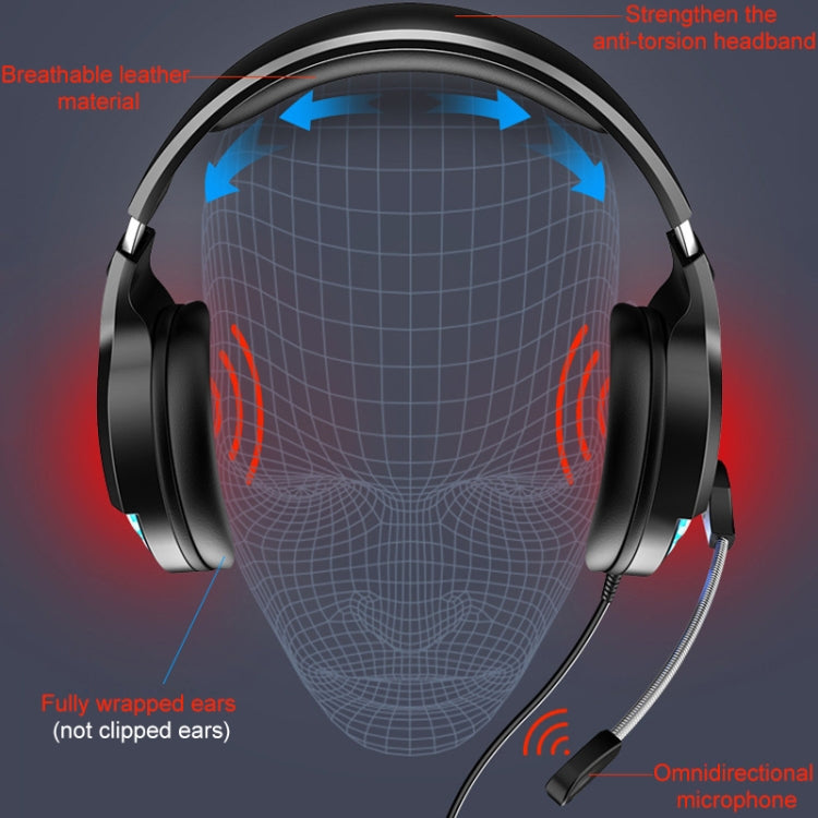 YINDIAO Q2 Head-mounted Wired Gaming Headset with Microphone, Version: Single 3.5mm(Black)