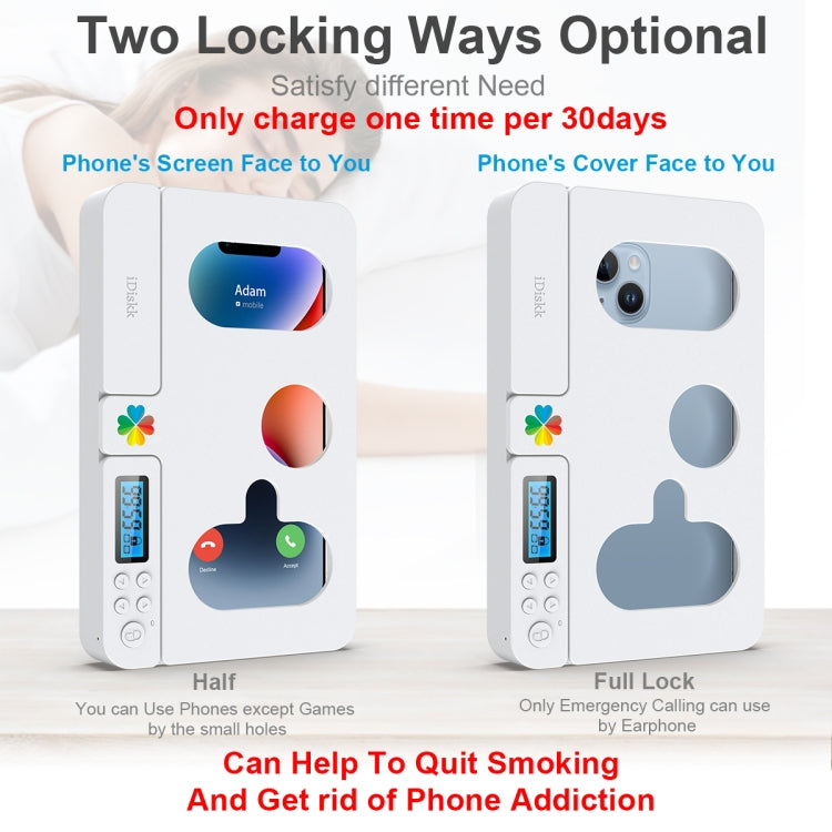 Self-discipline Smart Phone Lock Timing Box (White)