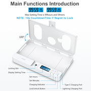 Self-discipline Smart Phone Lock Timing Box (White)