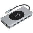14 in 1 Type-C Docking Station with Wireless Charging(1000M Network Port) - USB HUB by PMC TechLife | Online Shopping South Africa | PMC TechLife | Buy Now Pay Later Mobicred