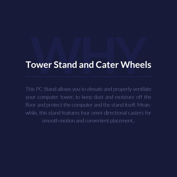 ORICO CPB4-BK-BP Computer Host Bracket with Wheels (Black)