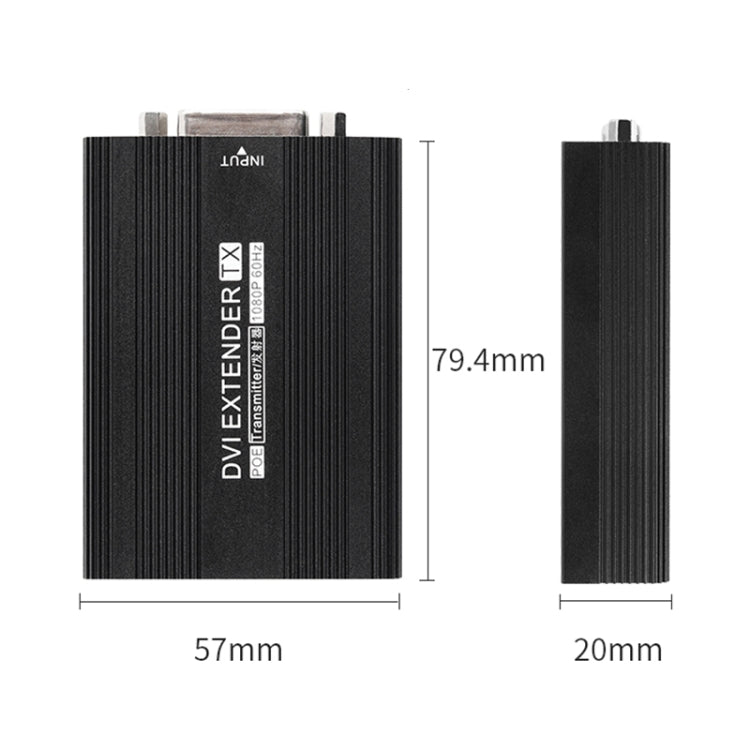 Measy DVI1815 DVI Extender Transmitter and Receiver Converter, POE Single Power Supply, Transmission Distance: 150m(UK Plug)
