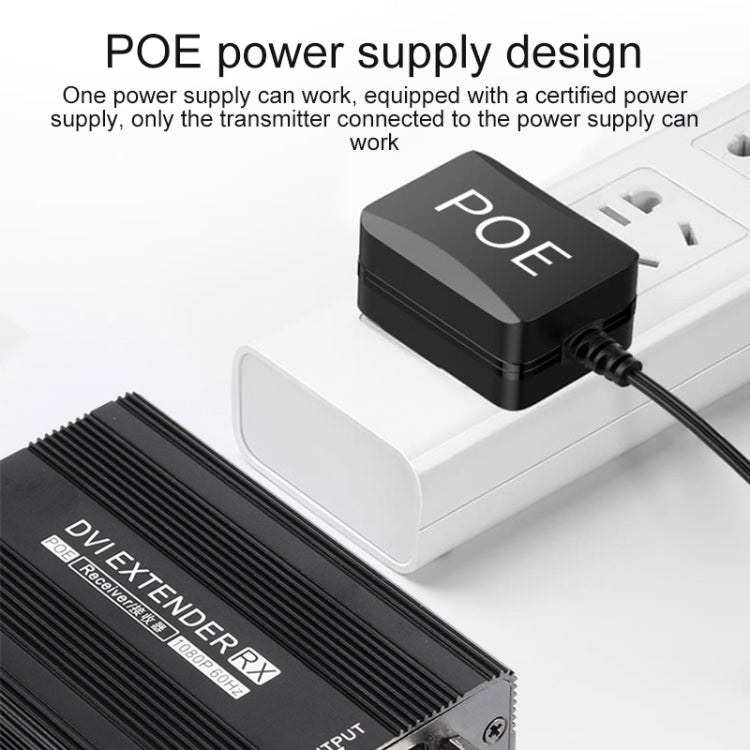 Measy DVI1815 DVI Extender Transmitter and Receiver Converter, POE Single Power Supply, Transmission Distance: 150m(AU Plug)