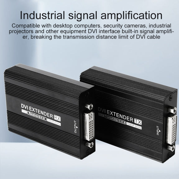Measy DVI1815 DVI Extender Transmitter and Receiver Converter, POE Single Power Supply, Transmission Distance: 150m(AU Plug)