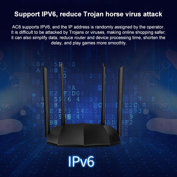 Tenda AC8 AC1200 2.4 / 5GHz Dual-Band Gigabit Port Wireless Router