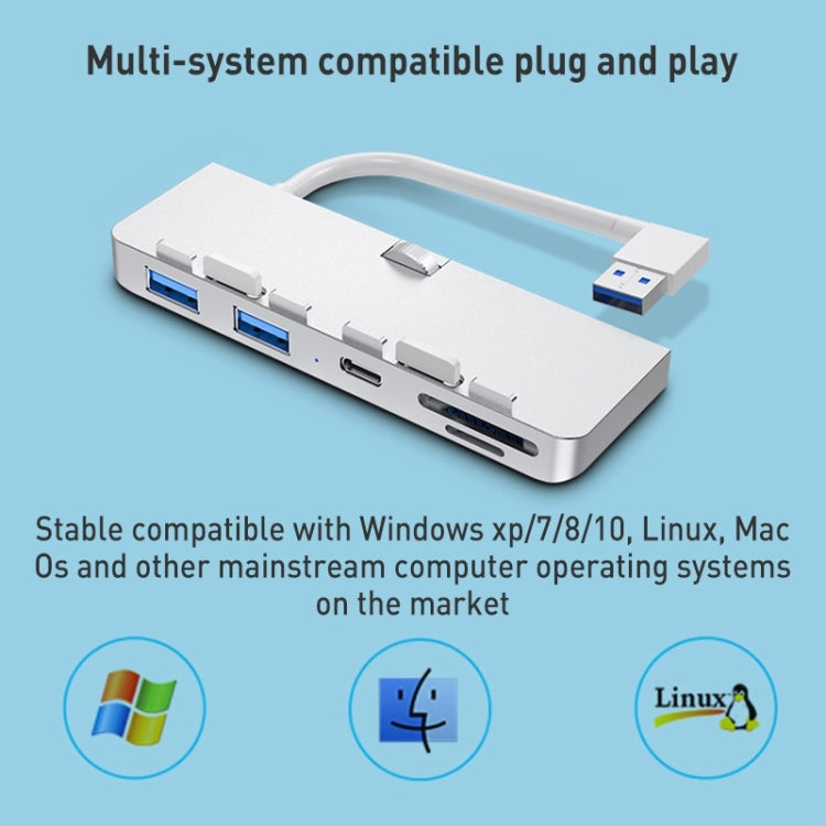Rocketek HC412 USB3.0 x 3 + SD / TF Card Reader HUB Adapter