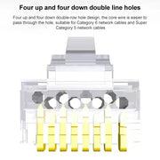 100pcs /Pack Cat5e RJ45 Connector Unshielded Pass Through Modular Plug, Gold: 3u