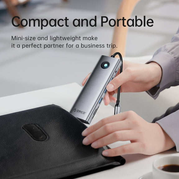 ORICO PW11-9P Type-C / USB-C 8-in-1 5Gbps Multifunction Docking Station(Dark Gray)