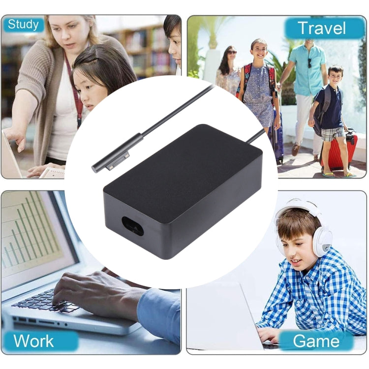 For Microsoft Surface Pro 7 / 7 Plus / 8 / 9 / X & Laptop 3 / 4 / 5 65W Laptop Power Adapter (UK Plug)